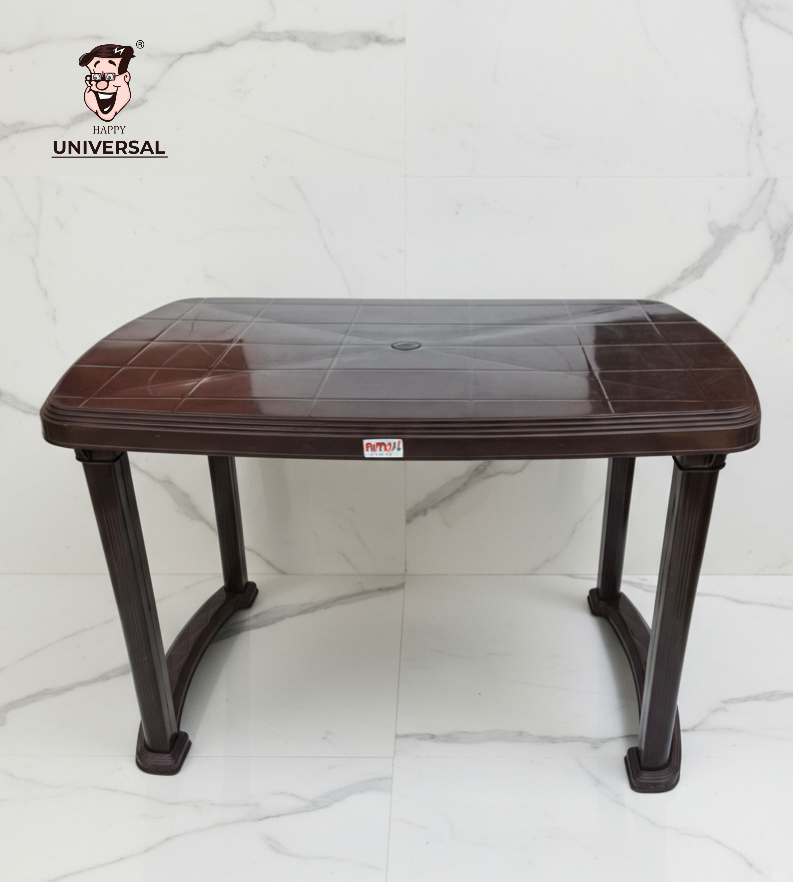 Plastic Dinning Table (Brown)